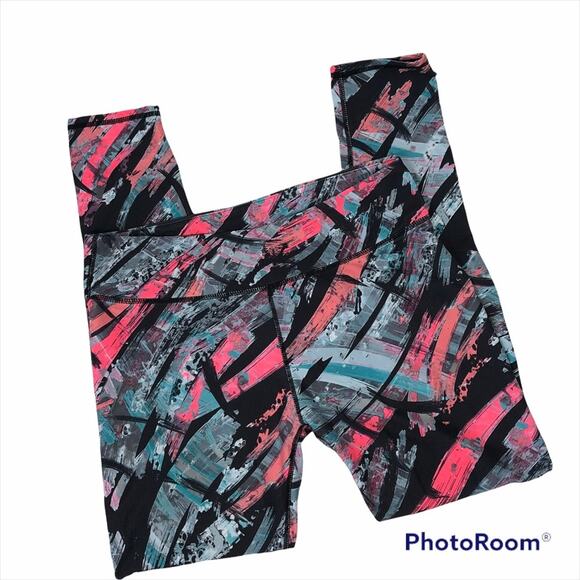 Fabletics Powerhold Mid Rise Printed Leggings Running Tights size Medium - Picture 9 of 13